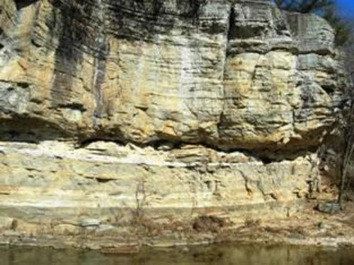 Everton Formation on Big Creek on the Landis Quadrangle