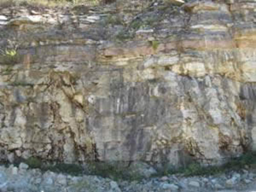 Interbedded Sandstone and dolostones near Everton Arkansas