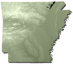 Eastern margin of the Ozark Plateaus in northern Arkansas